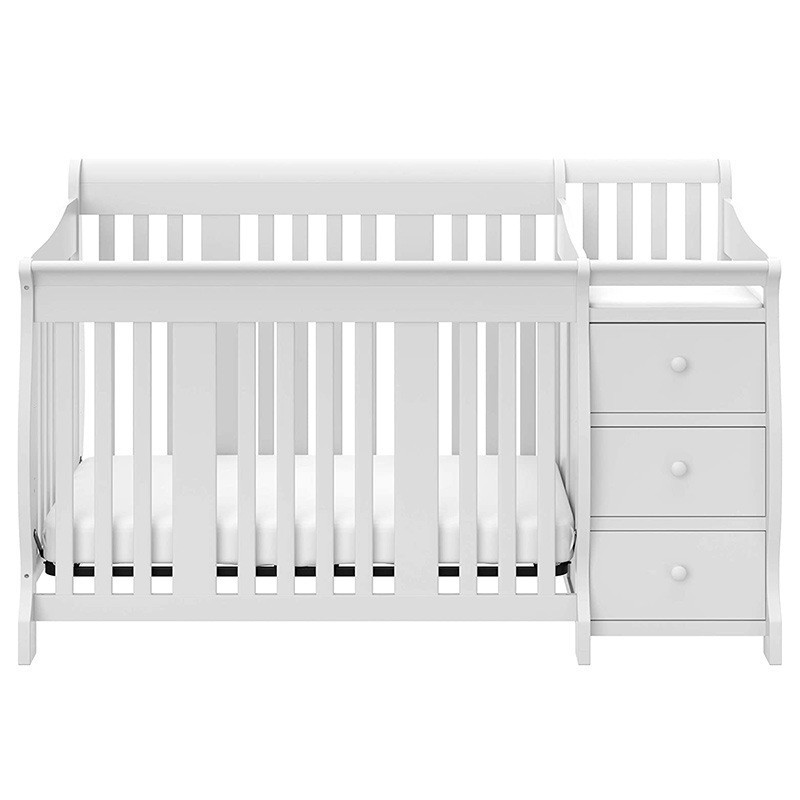 【定制】环保婴儿床带尿布台进口实木多功能儿童床宝宝床转成人床图2