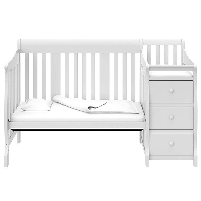 【定制】环保婴儿床带尿布台进口实木多功能儿童床宝宝床转成人床图4