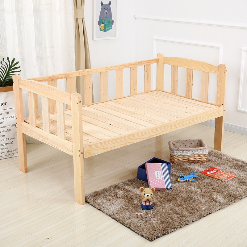 实木儿童床单人床床带护栏小床边床加宽婴儿拼接床实木床儿童房图4