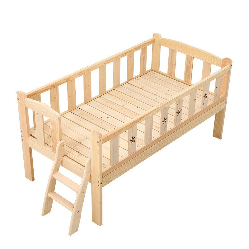 实木儿童床单人床床带护栏小床边床加宽婴儿拼接床实木床儿童房图5