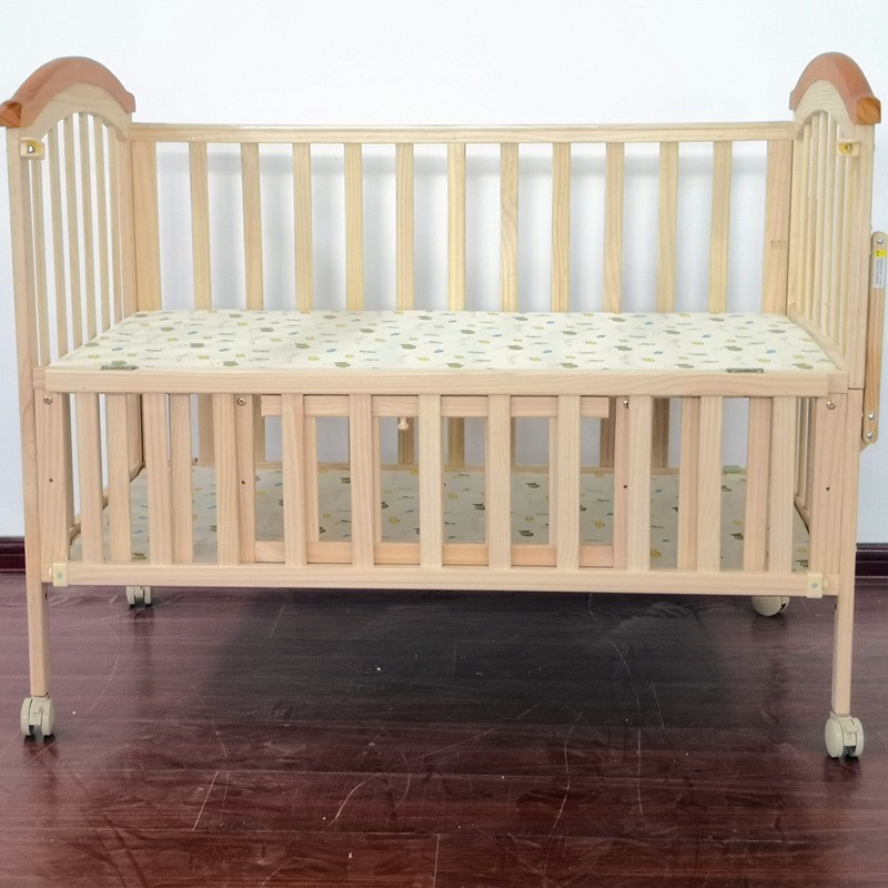 简约实木婴儿床多功能宝宝床摇床新生儿拼接床边床厂家图4