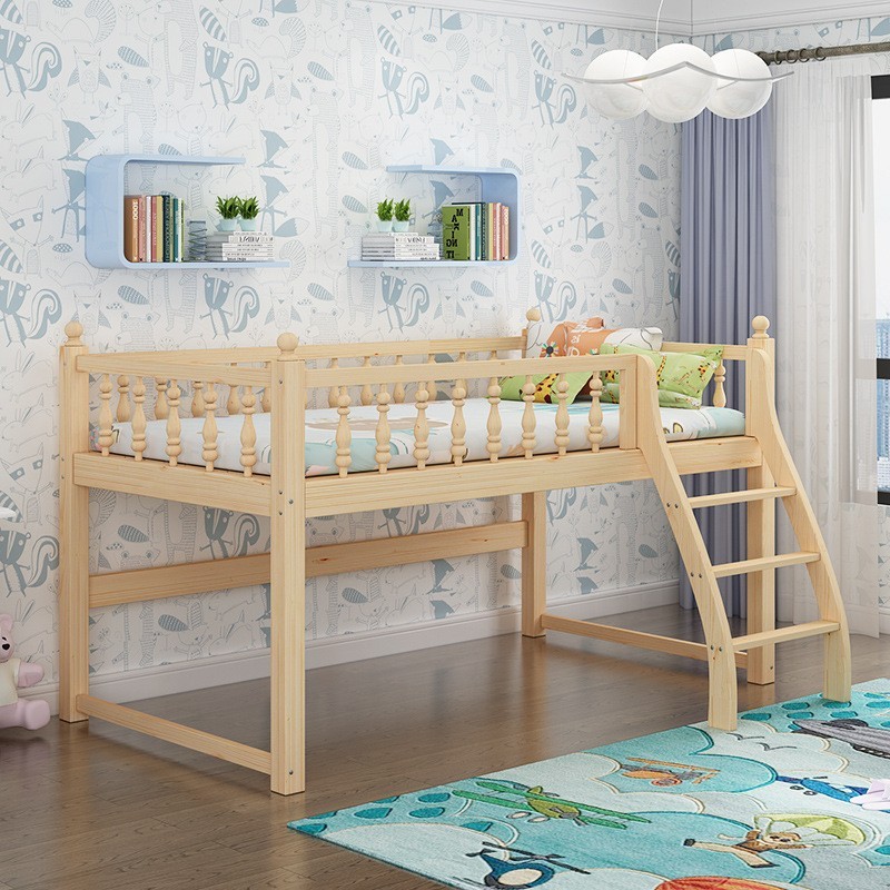 实木半高床儿童套床带书桌多功能学生床梯柜组合床高架床