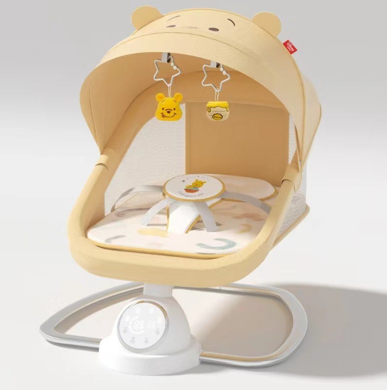 婴儿电动摇椅摇床源头厂家跨境摇篮哄娃睡新生儿安抚椅婴儿床