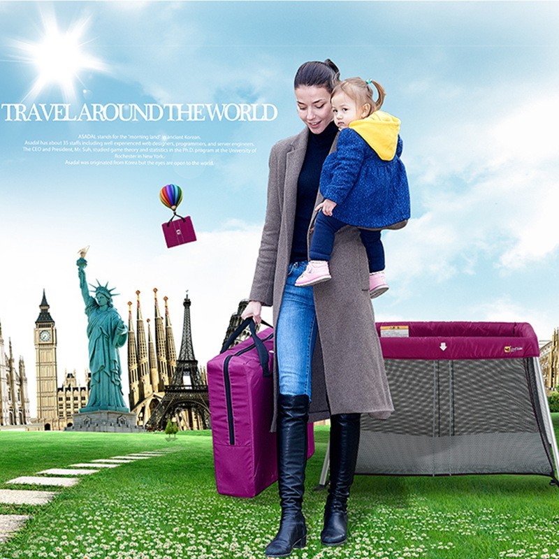 轻便婴儿游戏床旅游儿童床可升级款式便携易带图2