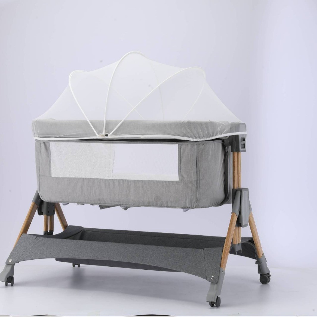 可折叠免安装婴儿床 便携简易操作婴儿床图3