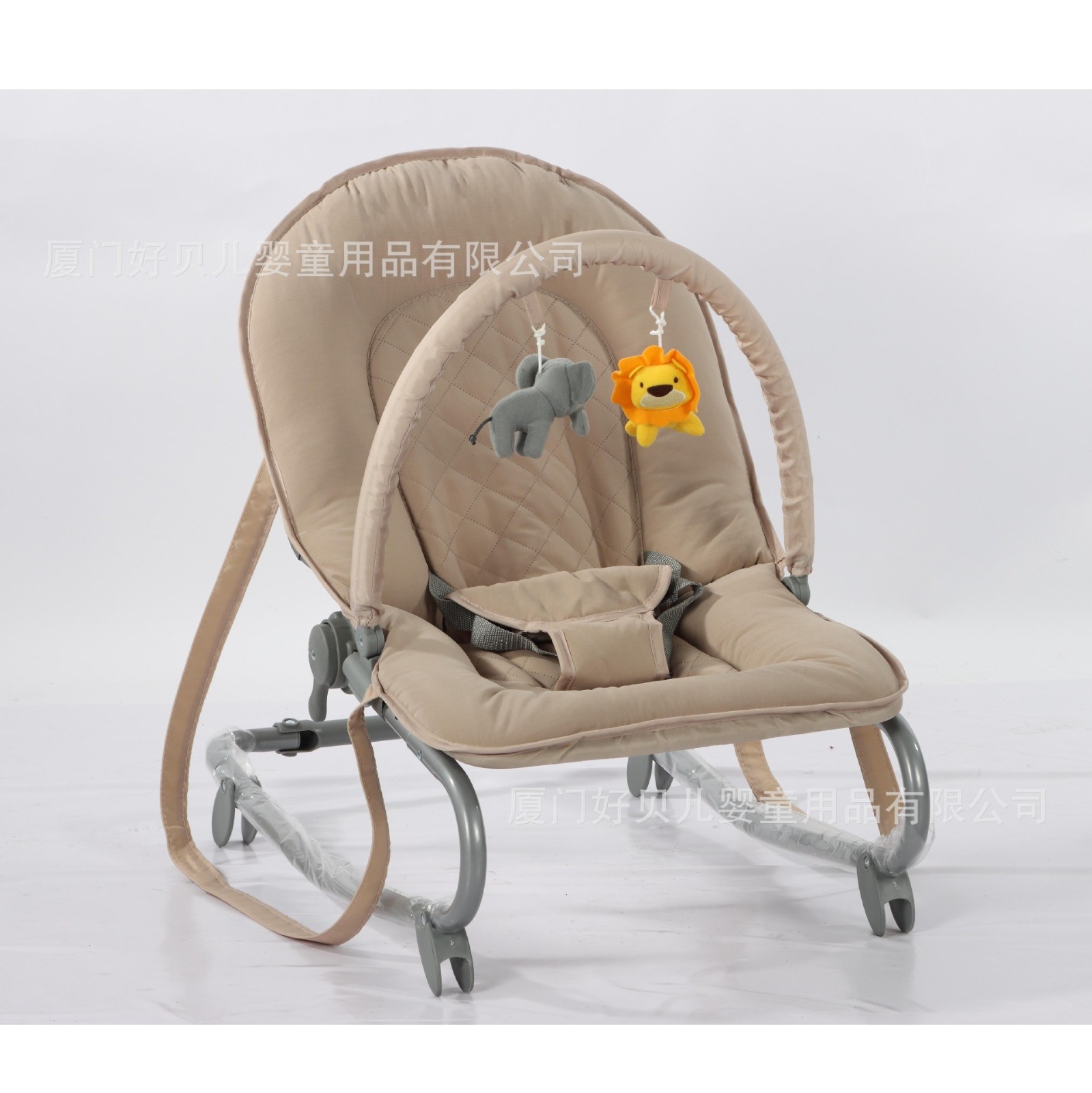 厂家定制婴儿摇椅带脚座方便固定哄娃神器宝宝摇椅已过测试可定制