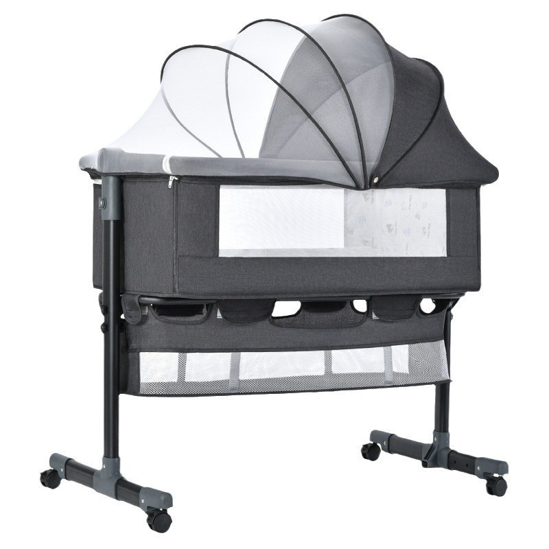 婴儿床多功能可折叠移动新生摇篮床跨境批发便携式bb拼接床尿布台图3