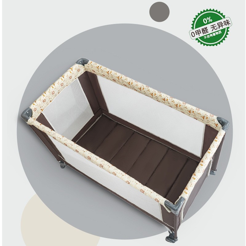 婴儿床多功能儿童床bb床便携式游戏床可折叠新生儿床欧式拼接大床图2