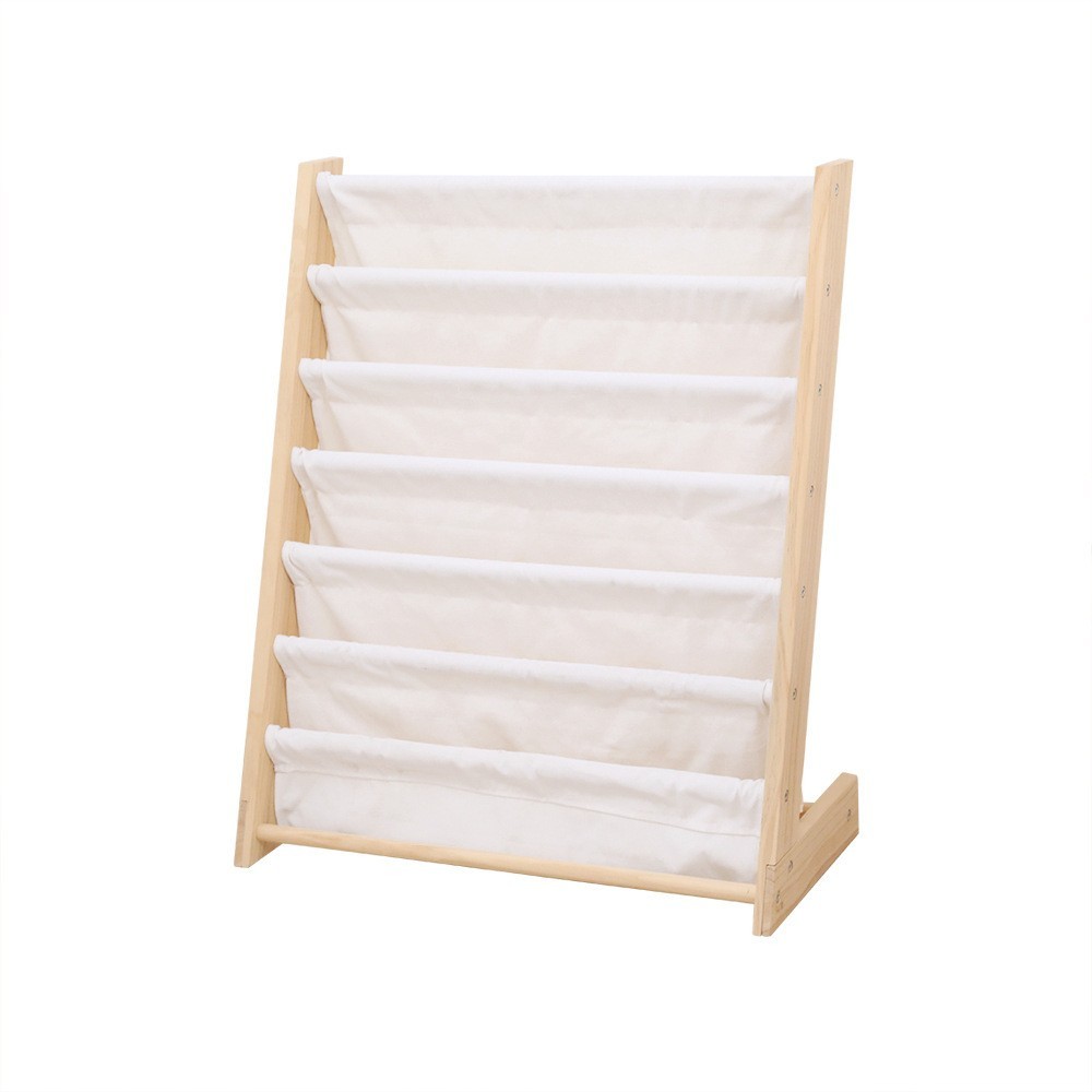 跨境热销儿童绘本架实木简易落地木质图书架子幼儿园培训阅读书架图3