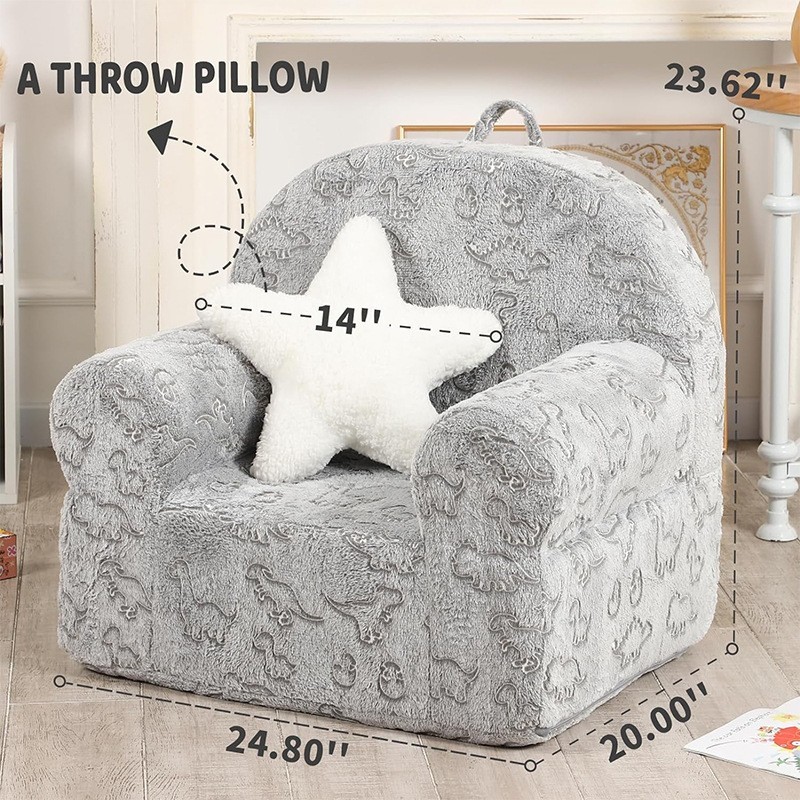 儿童卡通懒人小沙发可折叠床宝宝学坐座椅幼儿园男女孩午睡沙发床图2