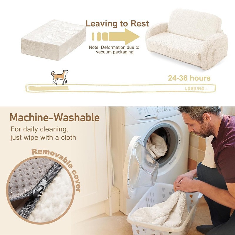 定制儿童可爱折叠小沙发女孩公主宝宝幼儿阅读区榻榻米懒人座椅凳图2