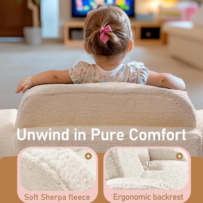 定制儿童可爱折叠小沙发女孩公主宝宝幼儿阅读区榻榻米懒人座椅凳图4