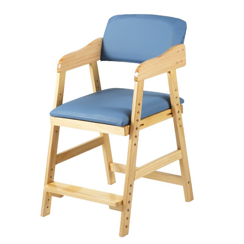 儿童学习椅子实木座椅学生家用宝宝餐椅升降多功能靠背调节写字椅图2