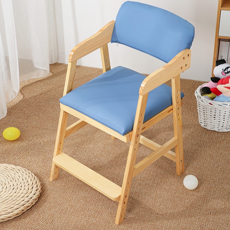 儿童学习椅子实木座椅学生家用宝宝餐椅升降多功能靠背调节写字椅图4