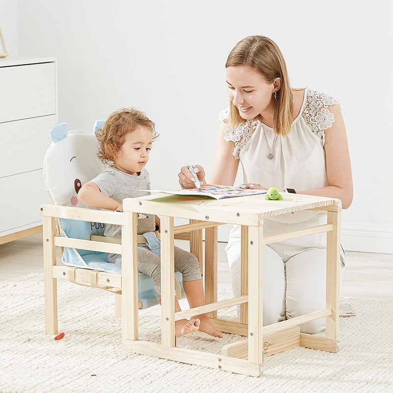 儿童餐椅分体式实木多功能宝宝吃饭餐椅防侧翻婴儿座椅可定制图4