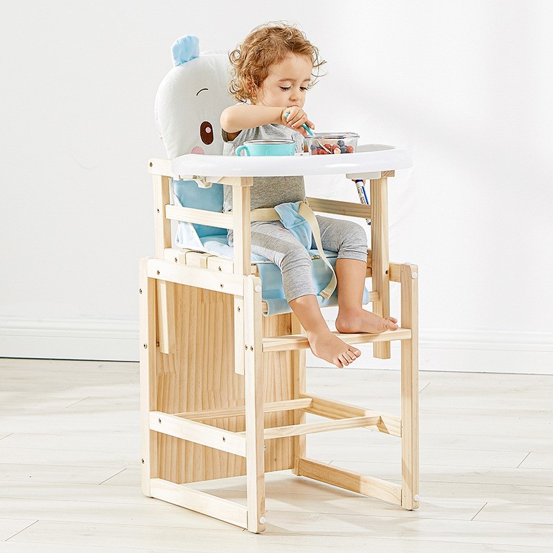 儿童餐椅分体式实木多功能宝宝吃饭餐椅防侧翻婴儿座椅可定制图2