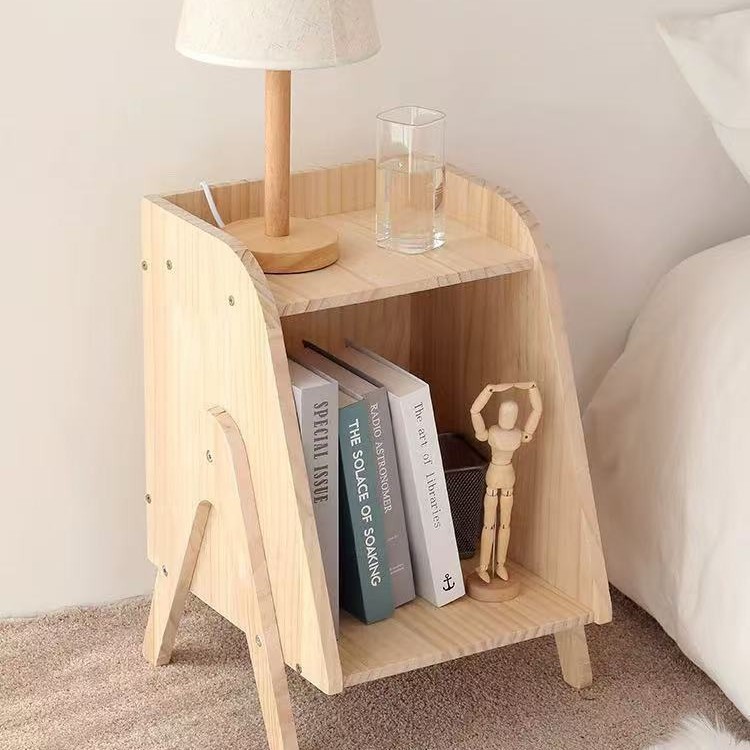 清空北欧实木简易床头柜卧室现代简约床边置物架创意床边几小户型图4