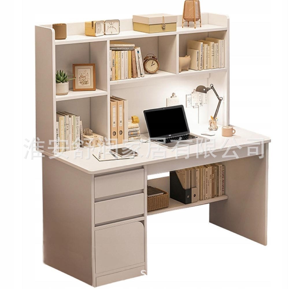 免费拿样白色中小学生学习书桌卧室家用简易儿童桌子写字台置物桌图4