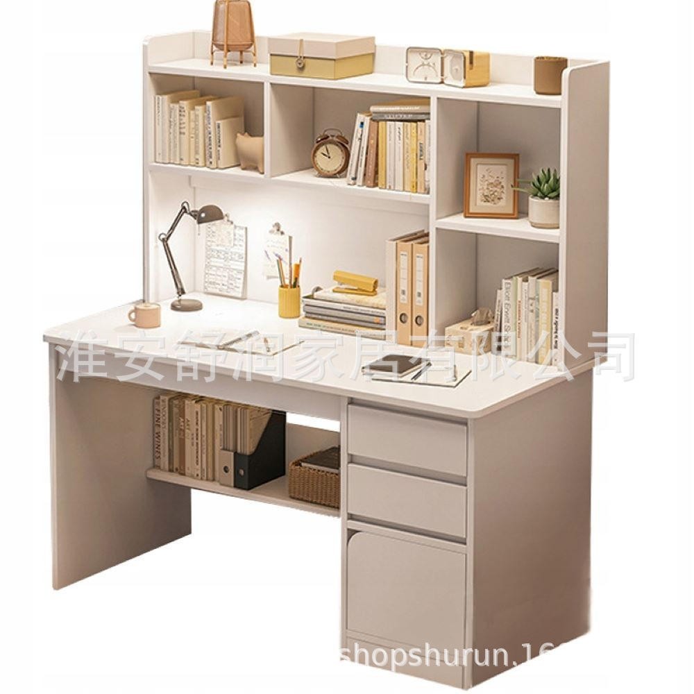 免费拿样白色中小学生学习书桌卧室家用简易儿童桌子写字台置物桌图3