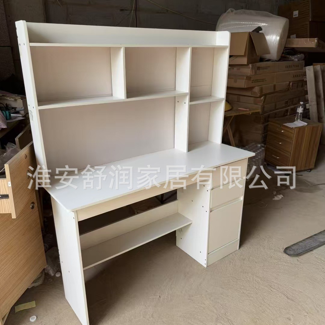 免费拿样白色中小学生学习书桌卧室家用简易儿童桌子写字台置物桌图5