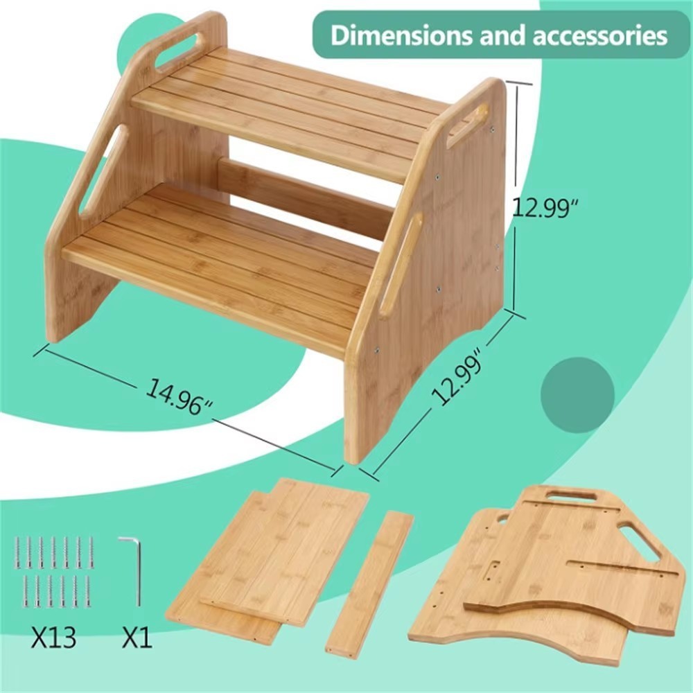 木质台阶凳儿童马桶脚踏凳宝宝阶梯垫脚蹬浴室脚踩洗漱凳子