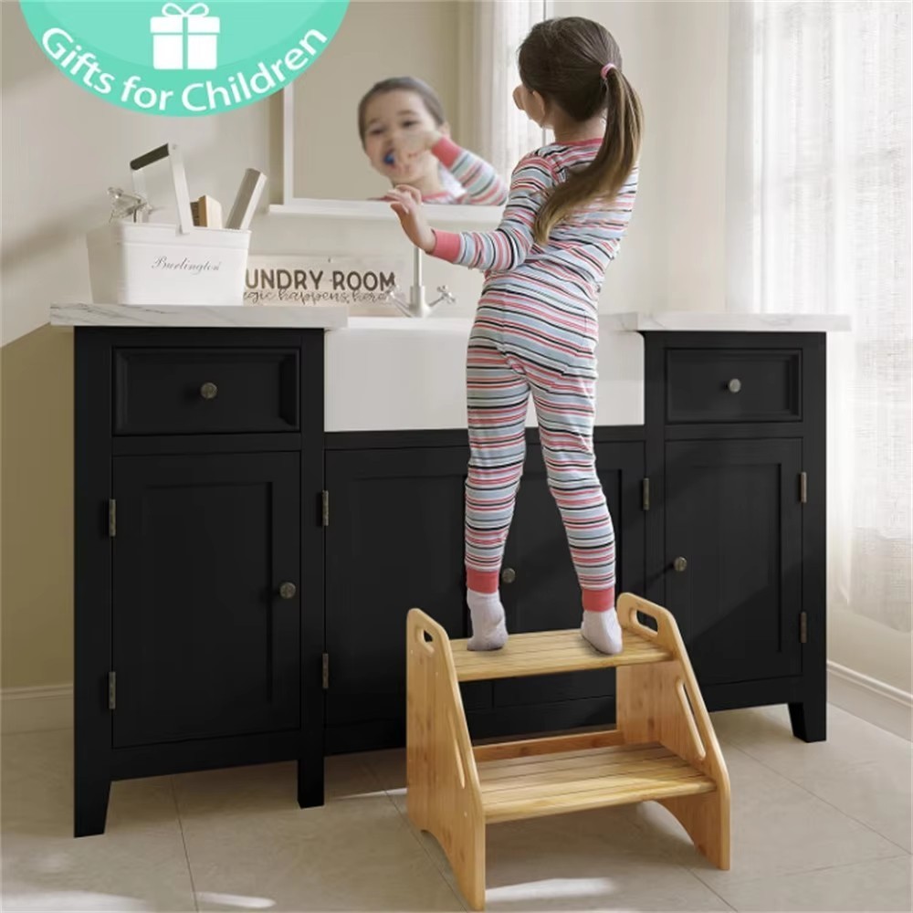 木质台阶凳儿童马桶脚踏凳宝宝阶梯垫脚蹬浴室脚踩洗漱凳子图4