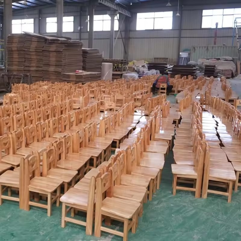 幼儿园儿童椅笑脸椅子学生靠背椅子木质实木课桌笑脸小椅子厂家图3