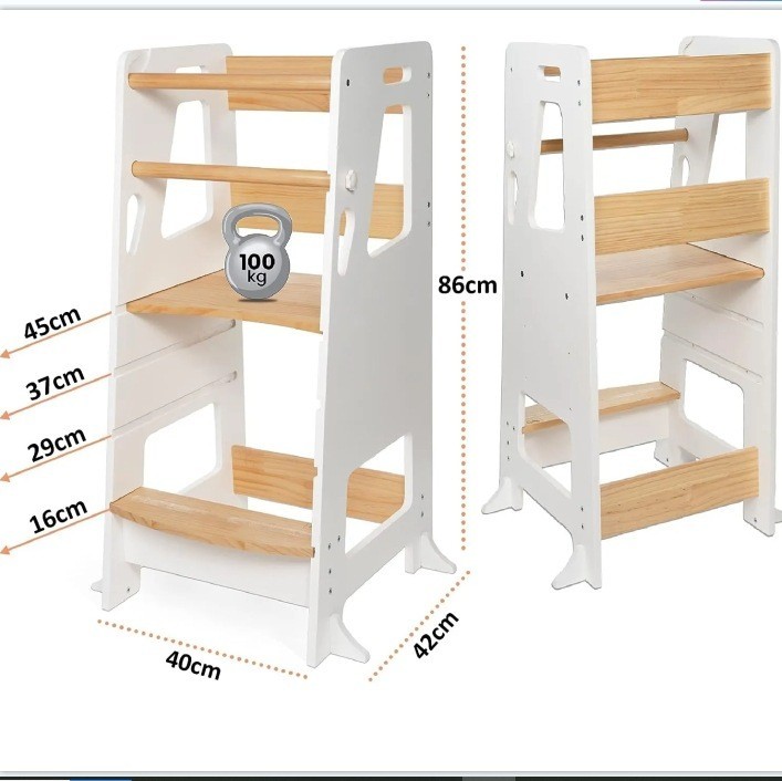 定制实木儿童洗手凳学习塔宝宝洗漱脚踏凳台阶踩踏凳幼儿辅助凳图4