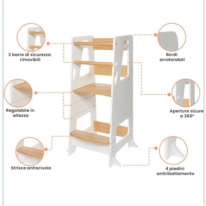 定制实木儿童洗手凳学习塔宝宝洗漱脚踏凳台阶踩踏凳幼儿辅助凳图5