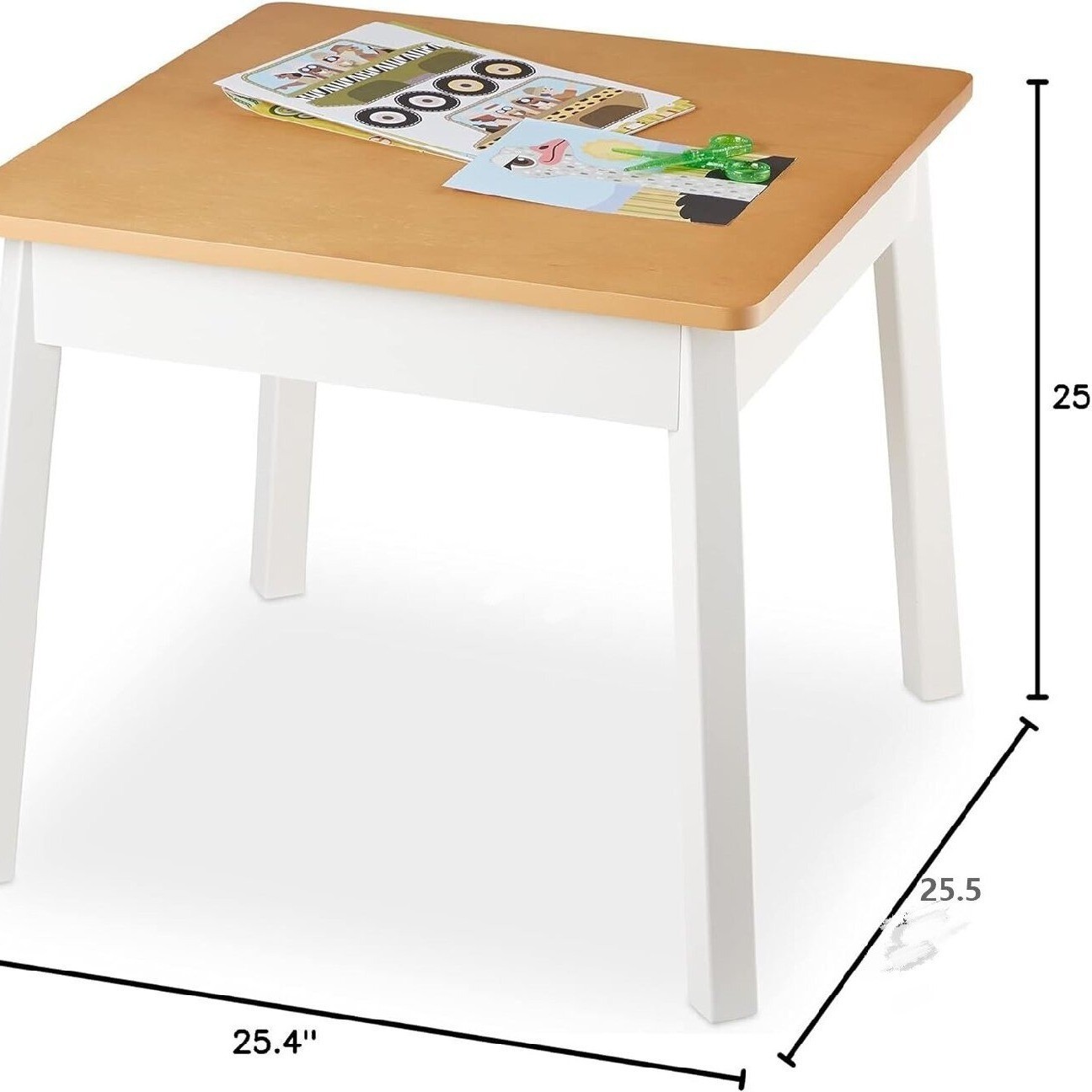 定制实木出租屋饭桌餐桌儿童学习桌小方桌宝宝饭桌多用途幼儿木桌图5