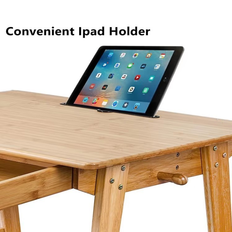 家用电脑桌木制带储物空间宿舍学生小桌子简约北欧风格图2