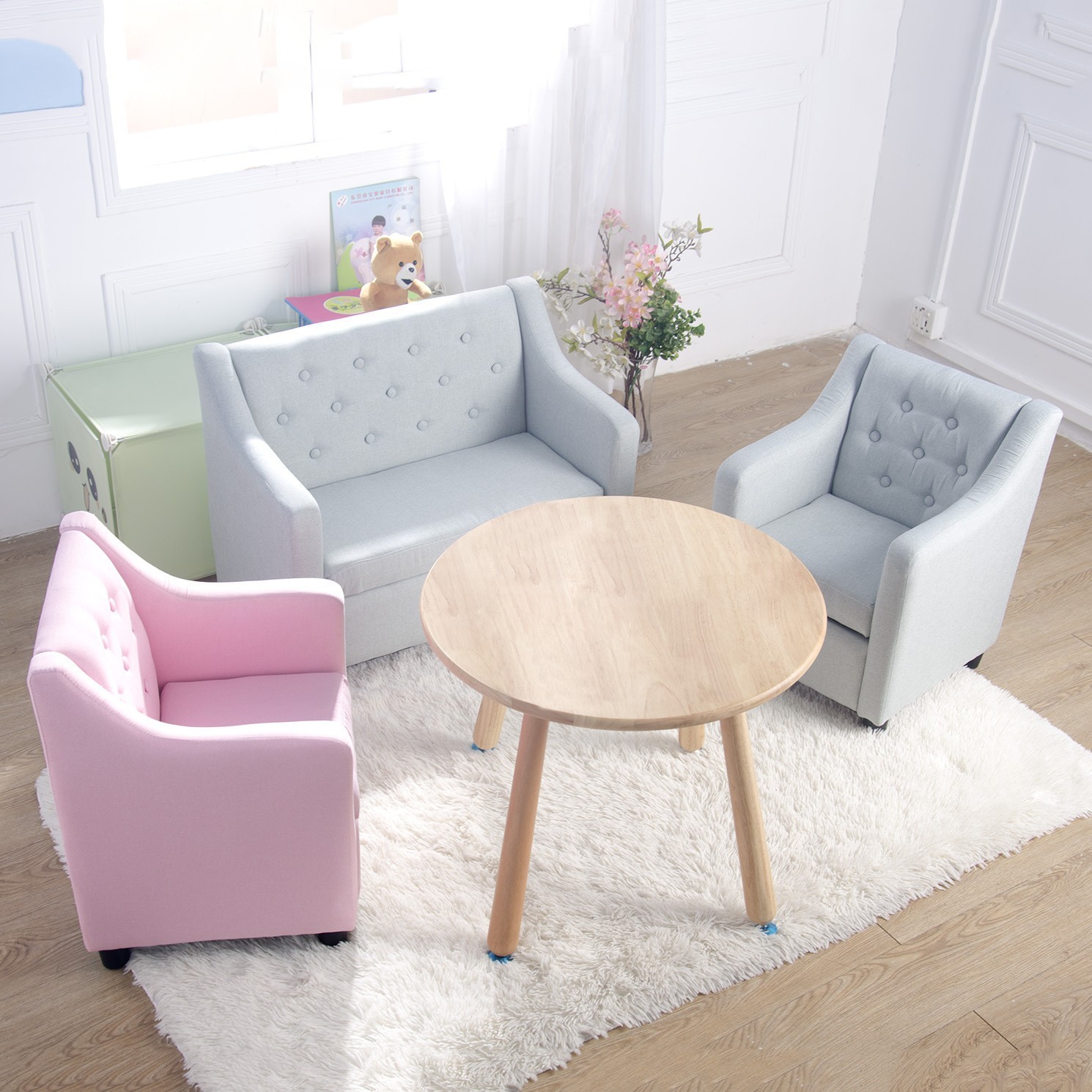 儿童沙发卡通宝宝小沙发厂家儿童房幼儿园阅读角组合座椅图2