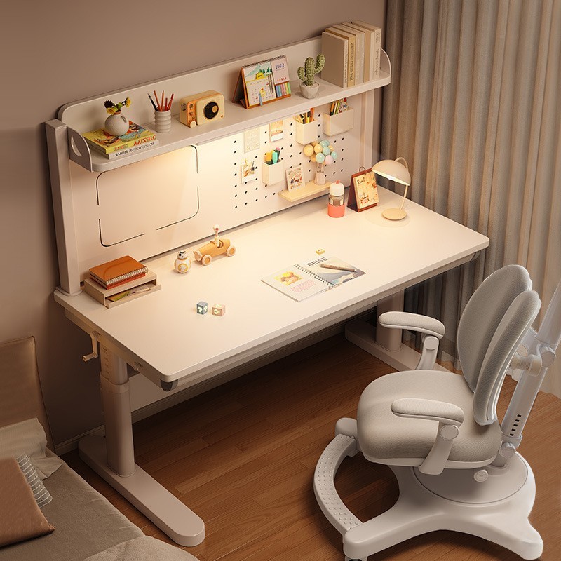 学习课桌椅小学生书桌环保实木可掀背课桌套洞洞板学习桌实木书桌