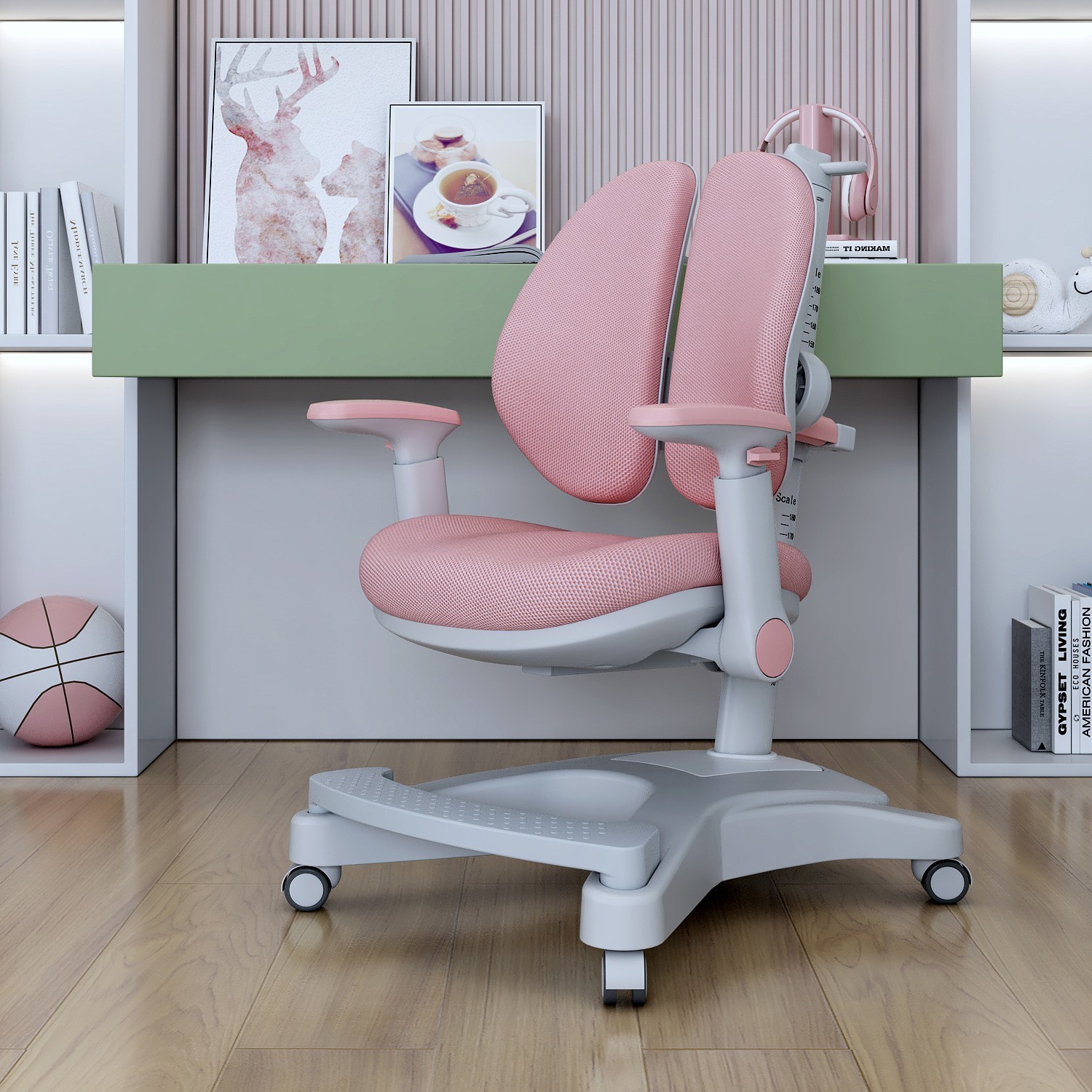 儿童学习椅可调节升降靠背小学生椅子家用写字椅矫正坐姿椅图3