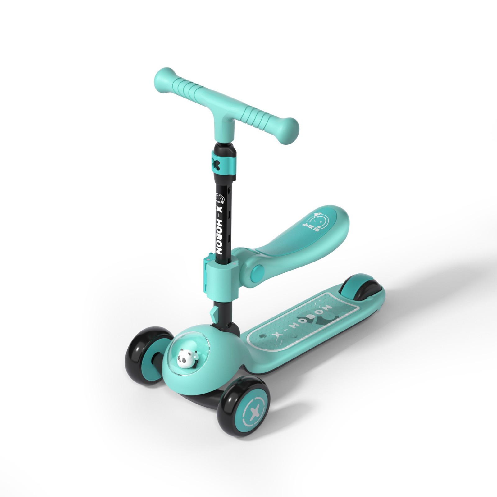 滑板车2-3-6岁儿童小孩滑板车发光太空舱溜溜车图2