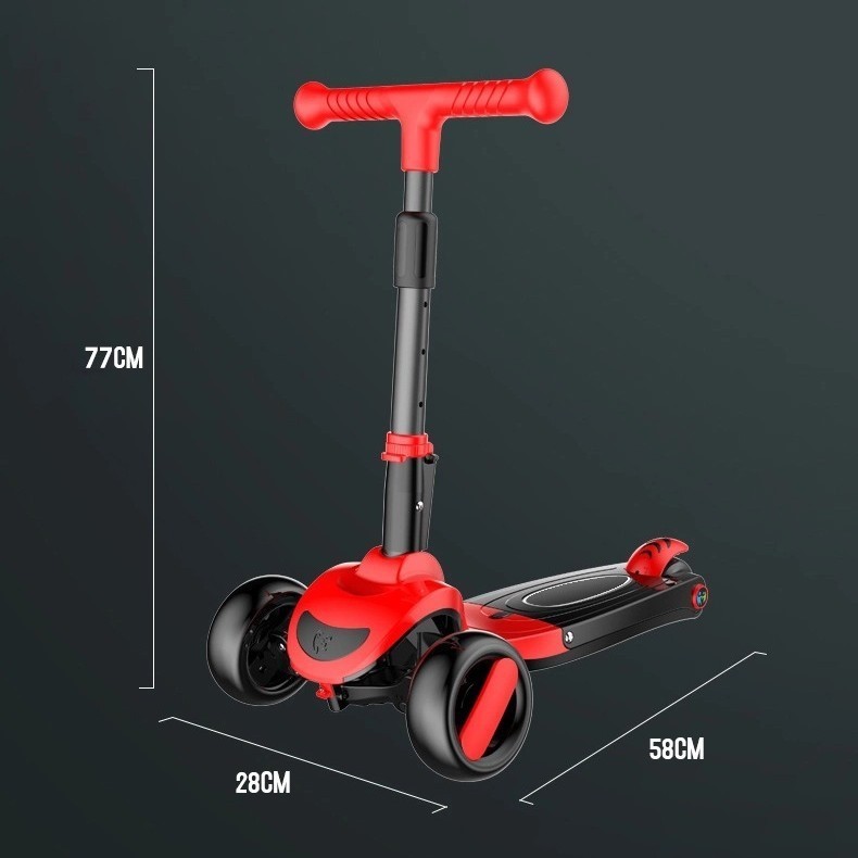 儿童滑板车1-3-6-12岁小孩三合一可坐溜溜车宝宝踏板滑板车闪光轮图3
