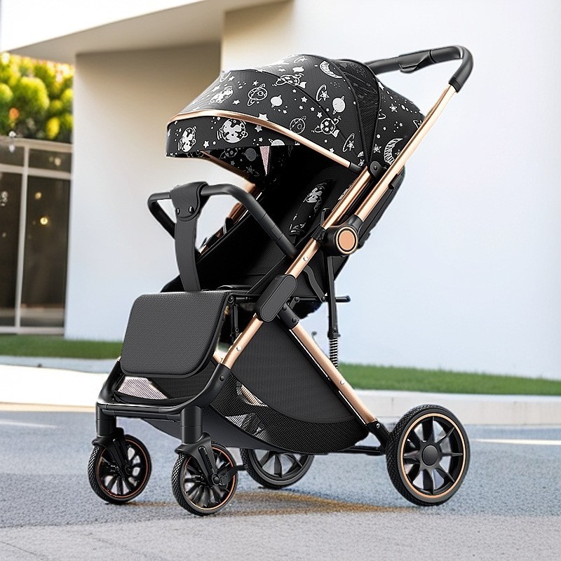 婴儿推车可坐可躺轻便折叠高景观双向推行新生遛娃神器图4