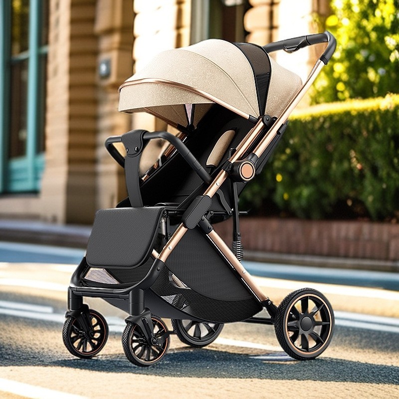 婴儿推车可坐可躺轻便折叠高景观双向推行新生遛娃神器图3