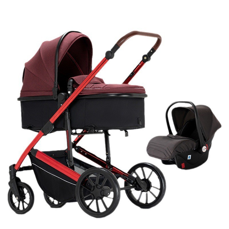 高景观双向可坐可躺婴儿手推车可折叠新生儿轻便型0-4岁宝宝推车图5