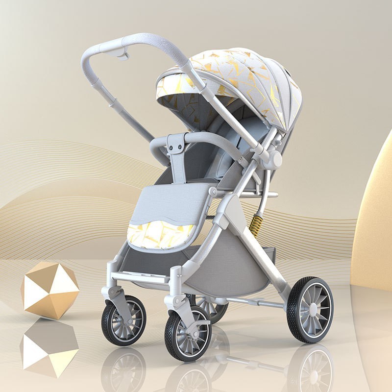 双向婴儿推车可坐可躺减震轻便折叠新生儿0-3岁宝宝手推车图3