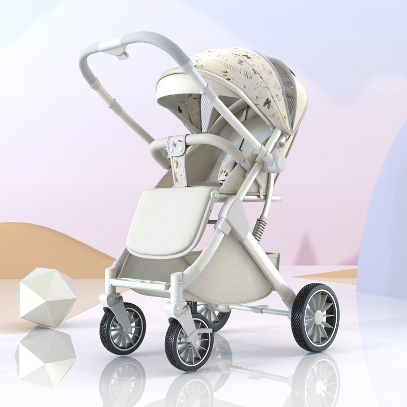 双向婴儿推车可坐可躺减震轻便折叠新生儿0-3岁宝宝手推车图2