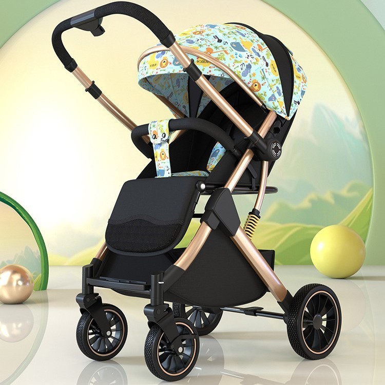 婴儿推车可坐躺双向轻便宝宝推车简易折叠婴儿车新生儿童车图2