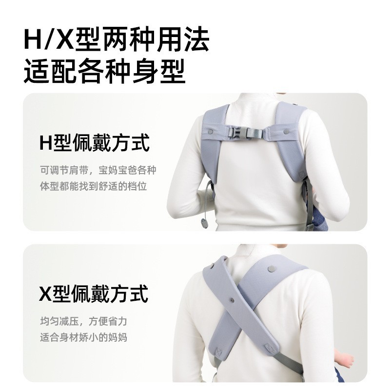 新款婴儿背带婴幼儿宝宝四季外出抱娃解放抱抱托背带新生儿图4