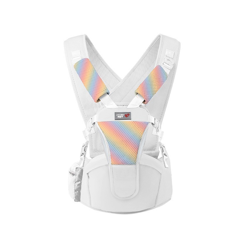 7.5cm专利婴儿背带腰凳彩虹款四季透气多功能护腰带娃神器定制图5