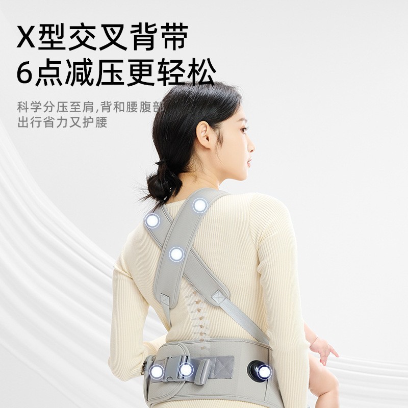 婴儿背带轻便多功能透气坐垫加宽四季通用中高端腰凳抱娃神器图2