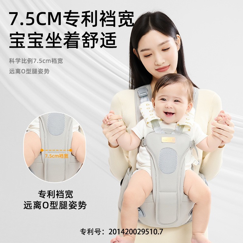 婴儿背带轻便多功能透气坐垫加宽四季通用中高端腰凳抱娃神器图3