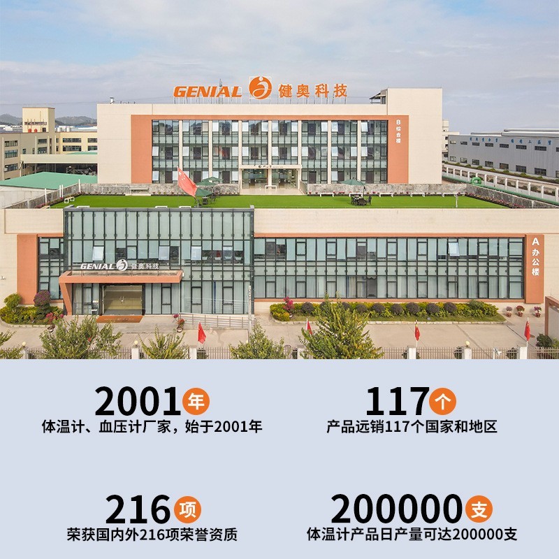 外贸跨境电子测温仪 非接触式红外线数字智能温度计 便携式测量仪图2