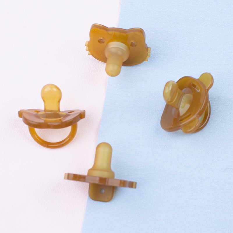 婴儿安抚奶嘴耐高温婴儿咬咬乐套装宝宝硅胶安抚奶嘴收纳盒图2