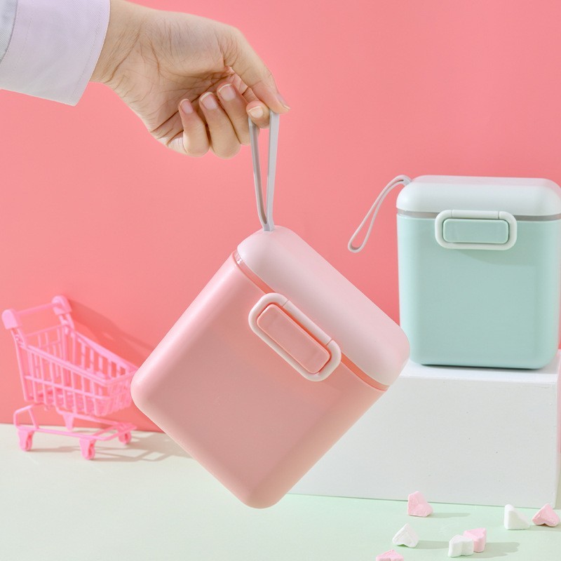 婴儿奶粉盒便携式外出辅食米粉盒子密封罐防潮大号储存罐分格分装图3