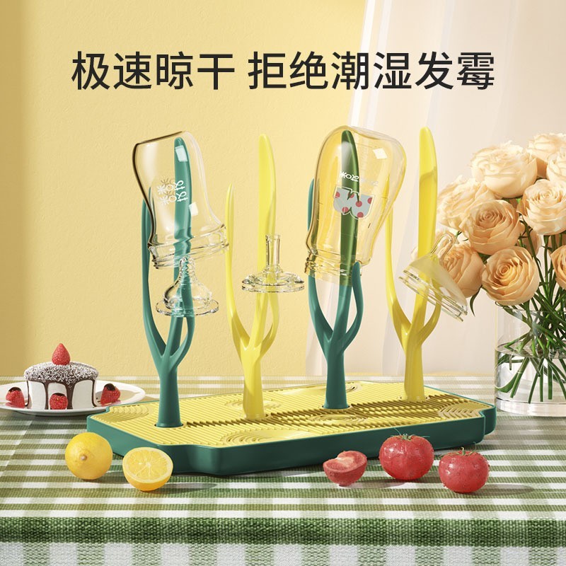 宝宝奶瓶晾晒架婴儿多功能便携晾干架树形可拆装奶嘴沥水架支撑架图3